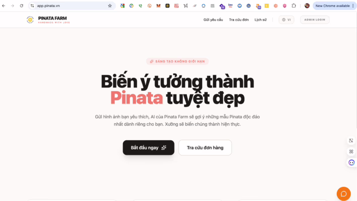 App Pinata VN ứng dụng AI tạo pinata miễn phí theo ảnh mẫu
