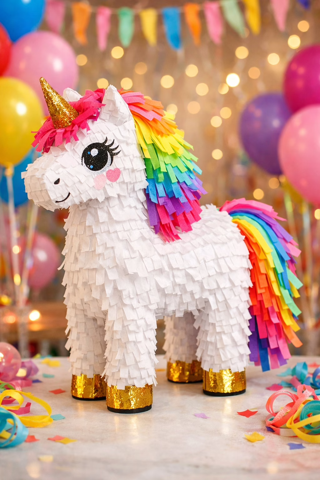 trang trí sinh nhật cho bé gái – chủ đề công chúa unicorn hoa – Pinata Farm